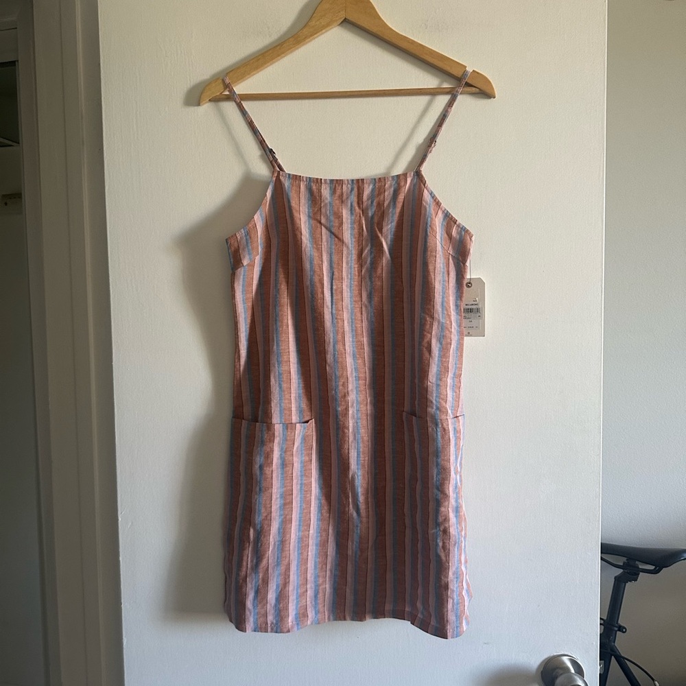 NWT Billabong Striped Beach Classic Front Pocket Mini Dress size Small - Picture 3 of 10